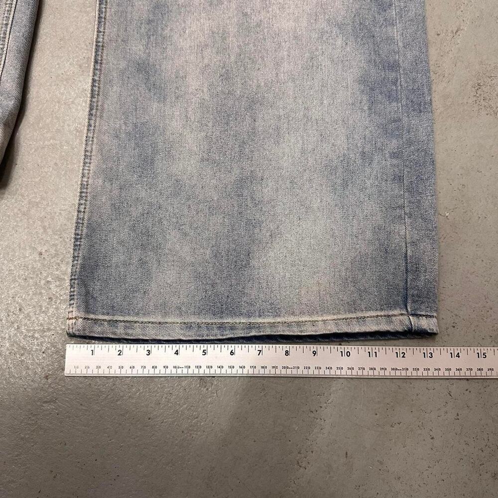 BLEACH WASH WIDE LEG BAGGY DENIM 30 WAIST - Picture 6 of 6